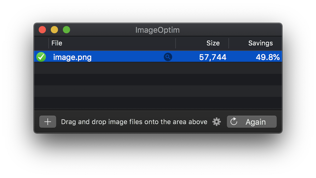 ImageOptim screenshot ImageOptim screenshot